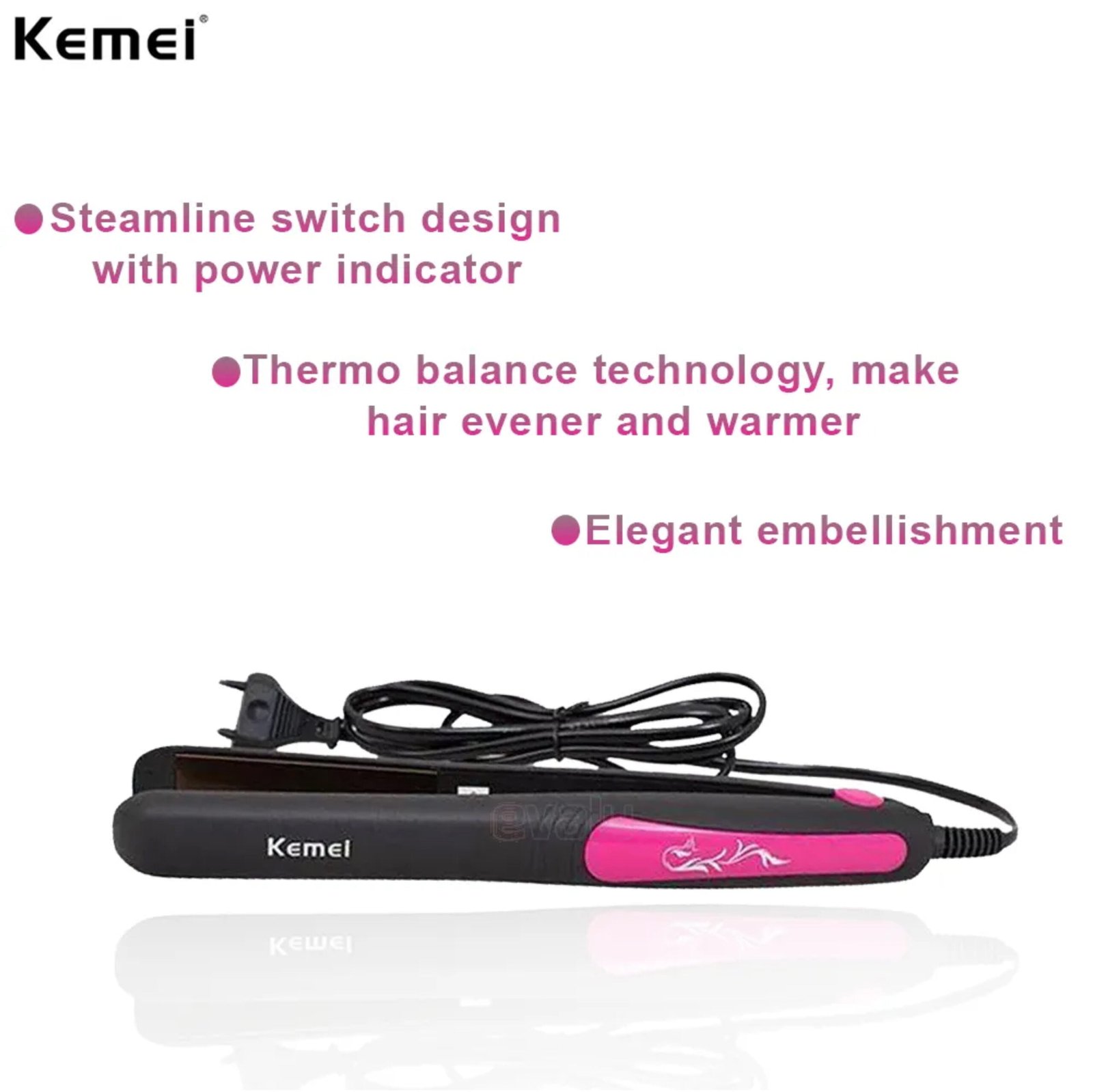 Hair Straightener KM-328 - Image 6