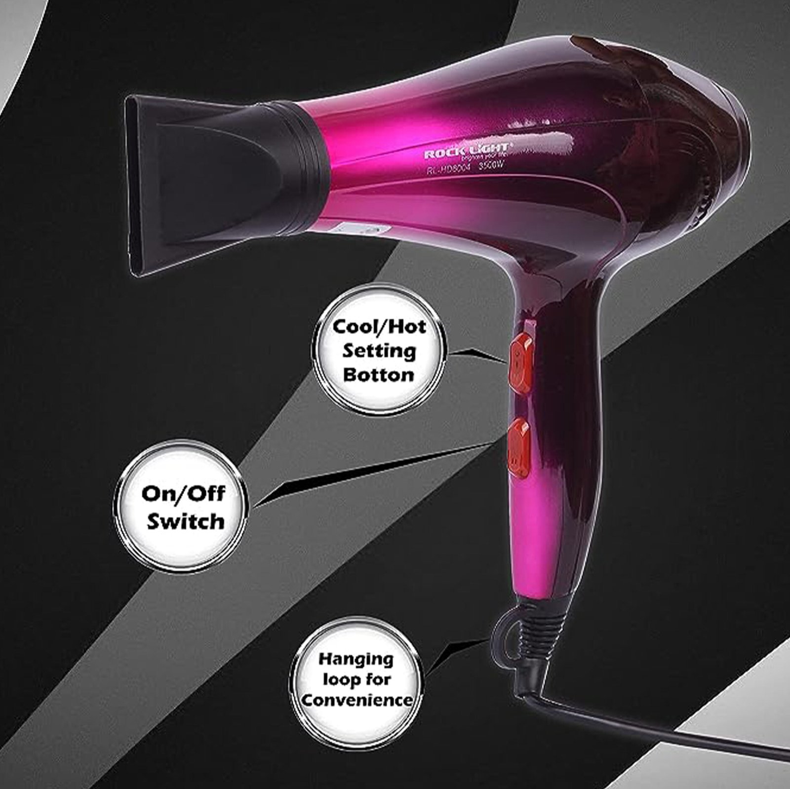 Hair Dryer Rocklight RL-HD6004 3500W - Image 5