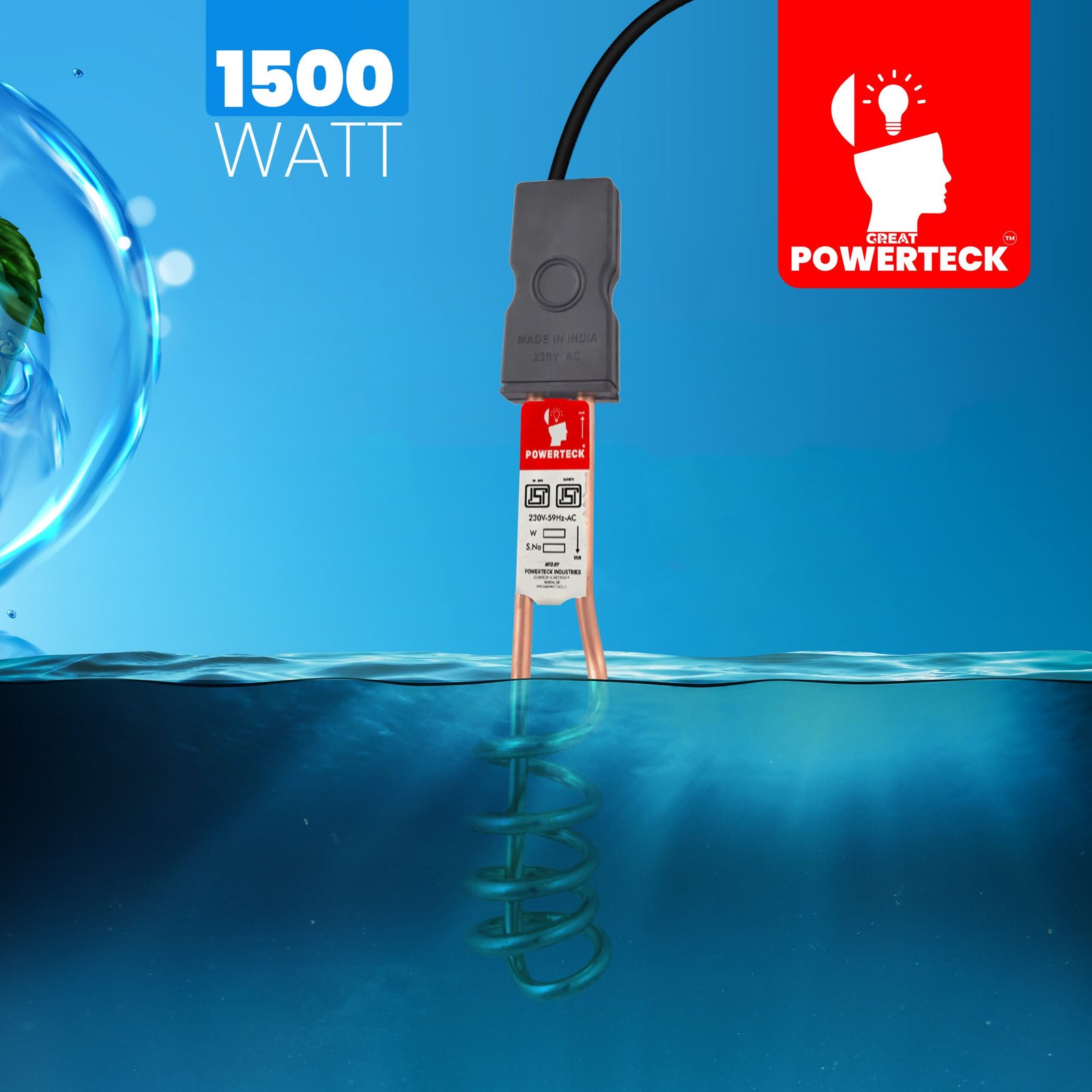 Immersion Rod Normal Water Heater SS with 1 Season Warranty - Image 4