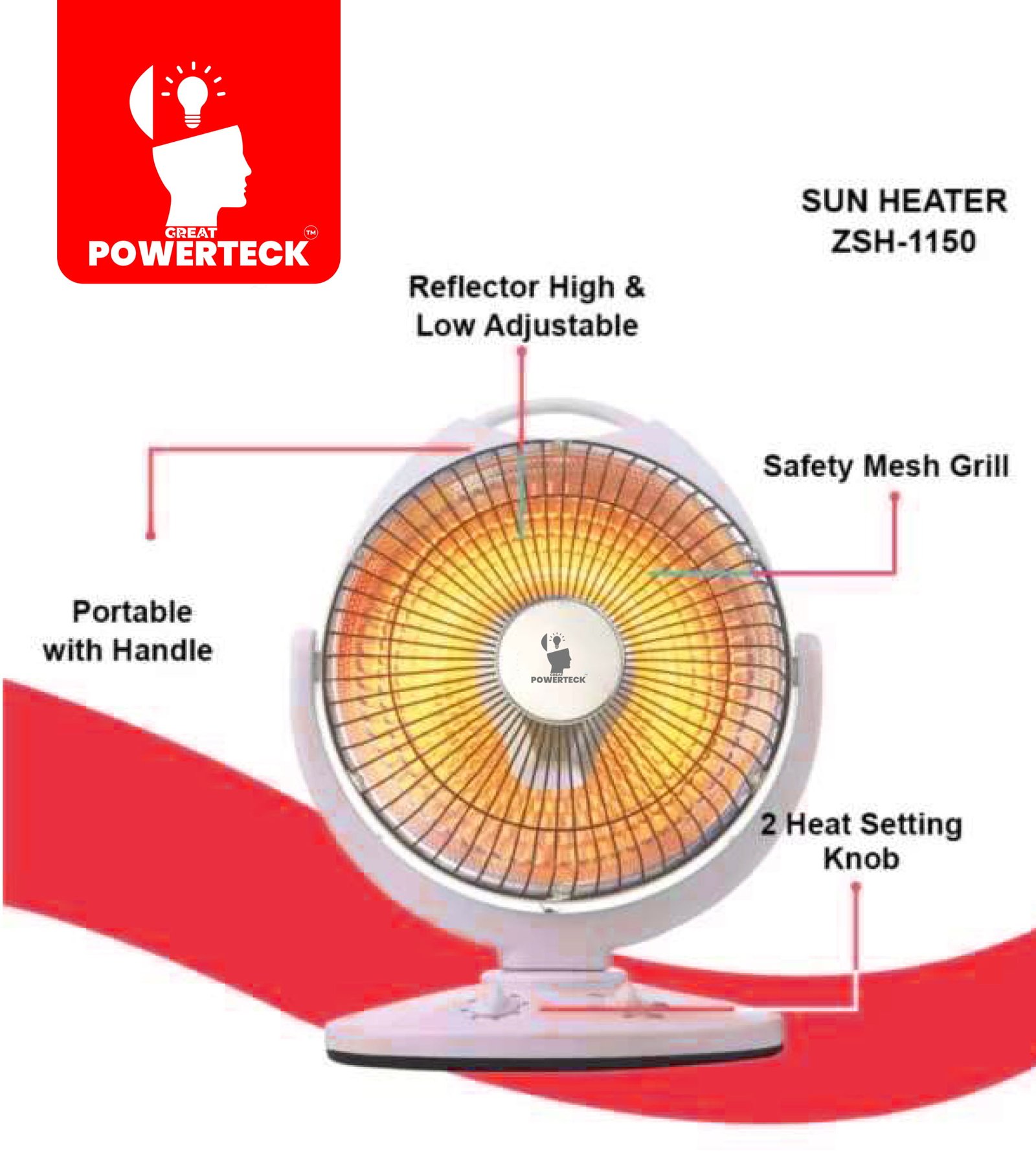 SUN HEATER 800 Watt. HALOGEN HEATER - Image 4