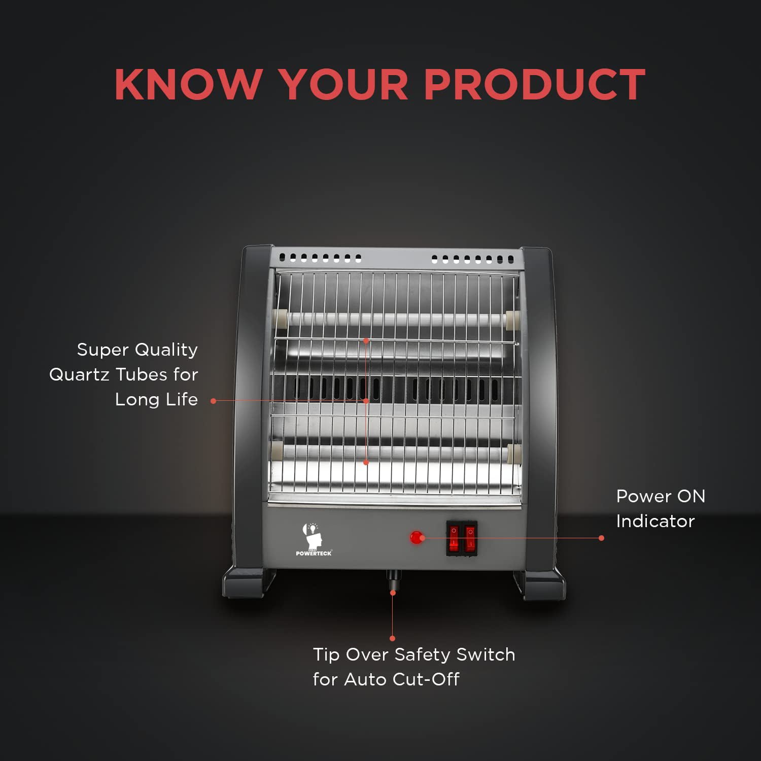 USA 800 Watt. QUARTZ HEATER - Image 6