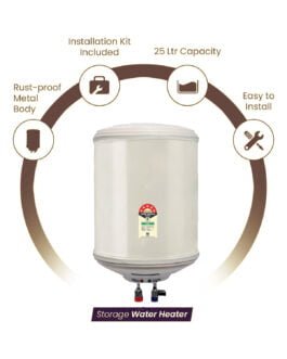 METEL GEYSER TOP BOTTOM ABS 2 YEAR WARRANTY